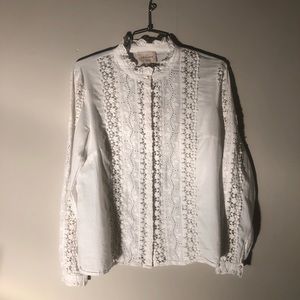 Sezane lace button down